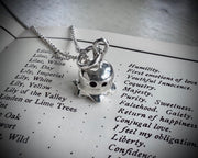 Lily of the valley ghost necklace charm - ghost jewelry