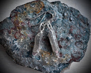 crystal earrings ... silver quartz dangly earrings