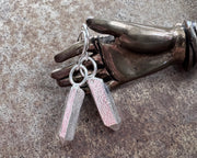 crystal earrings ... silver quartz dangly earrings
