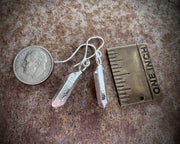 crystal earrings ... silver quartz dangly earrings