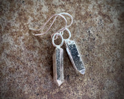 crystal earrings ... silver quartz dangly earrings