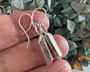 crystal earrings ... silver quartz dangly earrings