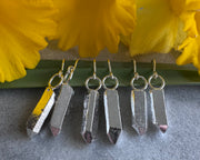 quartz crystal necklace pendant - largest silver quartz jewelry