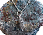 quartz crystal necklace pendant - silver quartz jewelry