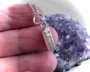 quartz crystal necklace pendant - silver quartz jewelry