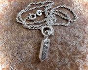 quartz crystal necklace pendant - silver quartz jewelry