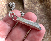 quartz crystal necklace pendant - largest silver quartz jewelry