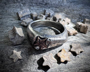 tiny star fossil pendant - crinoid star - fossil hunter jewelry