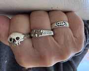 tiny star fossil ring - crinoid star - fossil hunter jewelry