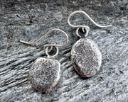 beach pebble earrings in sterling silver