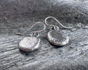 beach pebble earrings in sterling silver