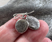 beach pebble earrings in sterling silver