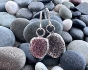 beach pebble earrings in sterling silver