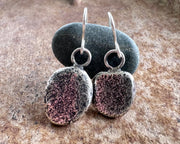 beach pebble earrings in sterling silver