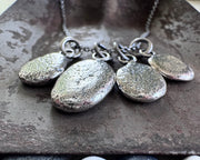 beach pebble necklace pendant in sterling silver