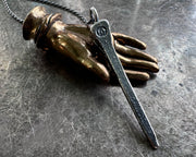 rustic nail necklace charm