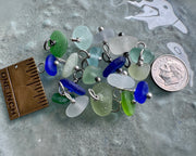 sea glass necklace charm - colorful sea glass jewelry