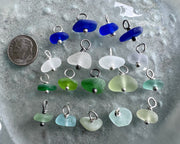 sea glass necklace charm - colorful sea glass jewelry