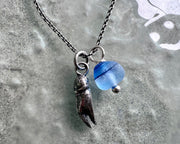 sea glass necklace charm - end of day sea glass jewelry