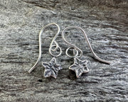 tiny star fossil earrings