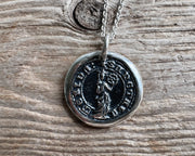 medieval wax seal necklace