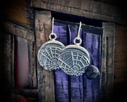 spider web dangle earrings - interesting wax seal jewelry