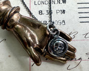 small skull wax seal necklace