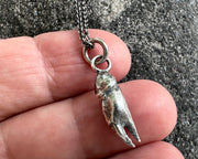 small sterling silver crab claw