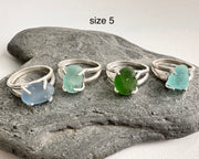 sea glass rings