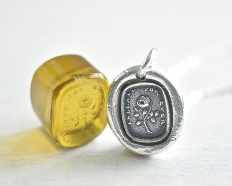 England for ever wax seal necklace