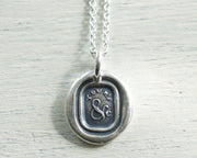 YOUR'S &c wax seal necklace