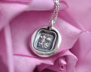 rose wax seal necklace