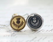 scottish thistle wax seal jewelry