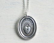 heart wax seal pendant