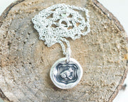 frog prince wax seal necklace