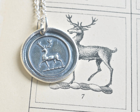 stag wax seal necklace