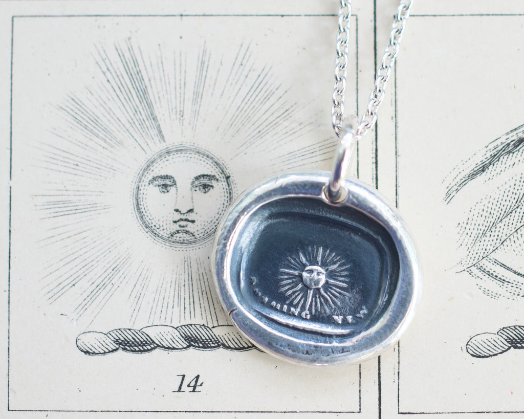 sun wax seal necklace