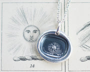 sun wax seal necklace