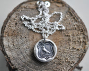 dove wax seal necklace