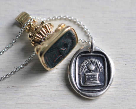 urn mourning necklace