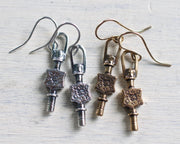 watch key earrings