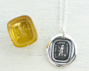witch wax seal necklace - all have their hobbies - wax seal jewelry