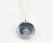 sun wax seal necklace