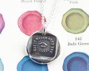 eye wax seal necklace
