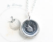 by honesty wax seal necklace
