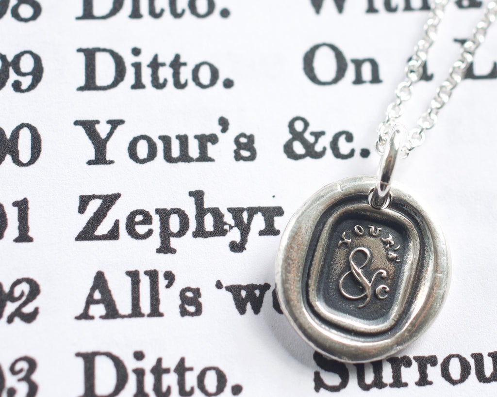 YOUR'S &c wax seal necklace
