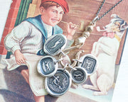 dog wax seal necklace