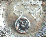 witch wax seal necklace - all have their hobbies - wax seal jewelry
