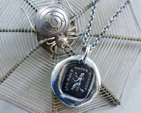 witch wax seal necklace