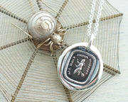 witch wax seal necklace - all have their hobbies - wax seal jewelry